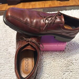 Ecco Men's Dark Brown Leather Derbys